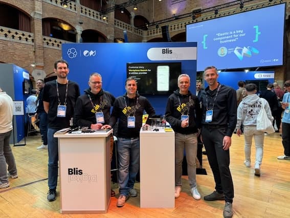 The Blis Digital team at its stand at ElasticON